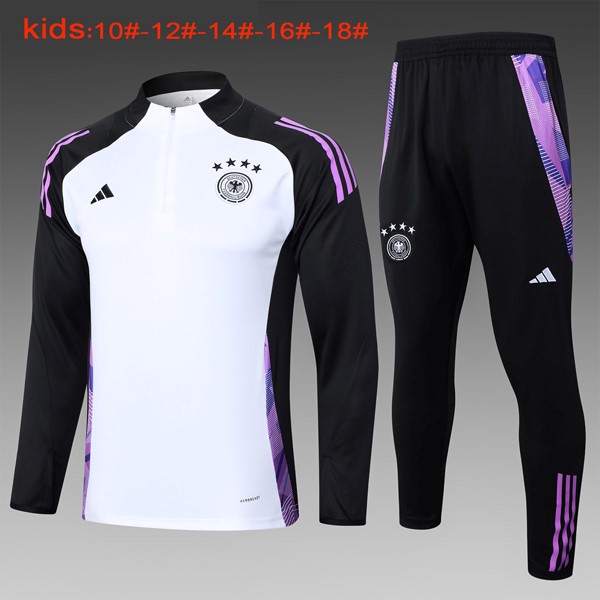 Niños Sudadera De Training Alemania 2024/25 Blanco Negro 3